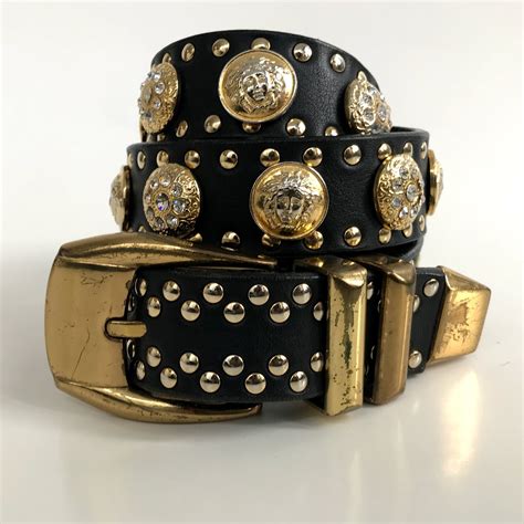 vintage double versace belt|authentic Versace belt.